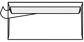 500 Briefumschläge Din Lang Kompakt 125mm x 235mm Weiß ohne Fenster Haftklebend innen Grau 80g/m² - größter Kompaktbrief