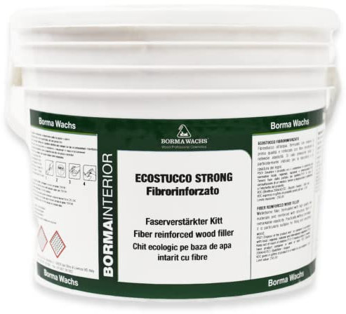 BORMA Faserverstärkter Holzkitt Spachtelmasse Extra Strong 5kg - Nussbaum hell - 53