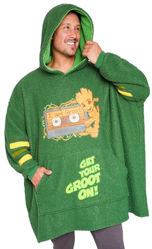 Marvel Sudadera Hombre - Sudadera Manta con Capucha de Forro Polar, Talla Única, Oversize Regalos para Hombre