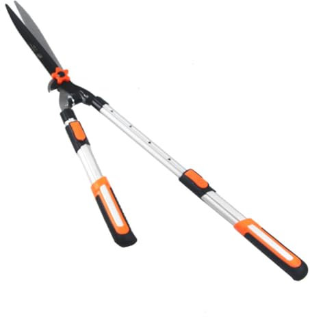 TINGTINGLI Cortasetos telescópico de Doble Hoja, Cortasetos Manual, Tijeras de podar con afiladas Cuchillas de Acero y diseño amortiguado for podar Bordes y Cortar Ramas Gruesas(Retractable)
