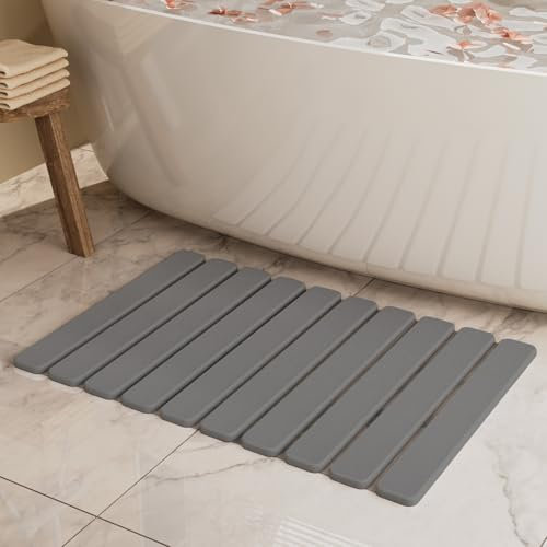 Foldable Stone Bath Mat, Diatomaceous Earth Stone Drying Mats for Bathroom