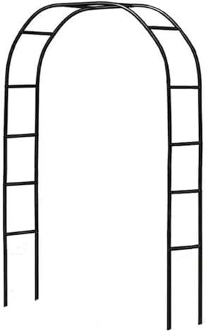 Metall Gartenbogen für Kletterpflanzen, Weißer Hochbogen, Rosenpavillon für draußen, Terrasse, Hochzeit und Blumendekoration
