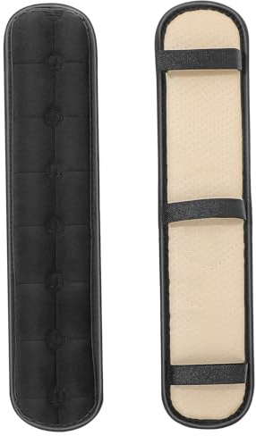 CLISPEED Funda para Reposabrazos de Silla de Oficina 45x10 Cm, Almohadillas Ergonómicas de Cristal Terciopelo Negro Banda Elástica, Cojines Protectores para Reposabrazos de Escritorio