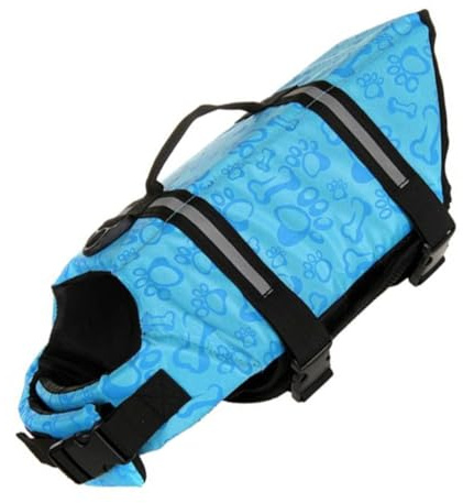 Sosoport Giubbotto di Sicurezza per Cani Oxford Blu Regolabile e Tessuto Traspirante, Giacca per Piscina e Spiaggia