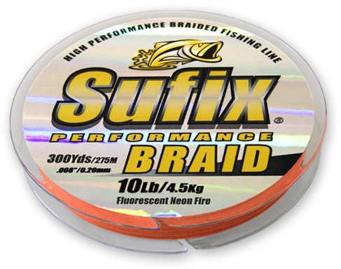 Sufix Performance Braid Orange 275m 0,10mm Geflochtene Schnur