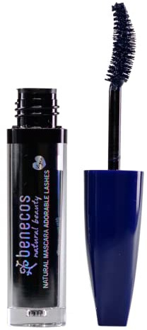 Benecos Mascara Adorable Lashes deep ocean - vegane Wimperntusche für extra Schwung - milde Naturkosmetik mit Bio-Avocadoöl & Vitamin E - blauschwarz - 5,5ml