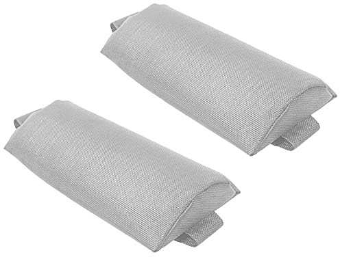 ZPPZ Oreiller de Chaise Longue, Appuie-Tête de Chaise Longue Bain de Soleil Coussin Oreiller de Transat Confortable Oreiller Ergonomique Amovible pour Chaise Pliante de Plage (2PCS Grey)