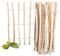 PINEEA Recinzione a bastoncini, altezza 60 cm, in legno di nocciola, resistente alle intemperie, lunghezza 5 m, per decorazione e protezione delle piante, distanza tra i listelli 7-8 cm