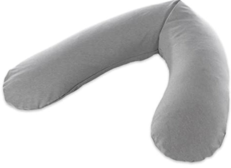 Coussin d'allaitement Theraline - Garnissage en épeautre - Gris moyen - Bambou