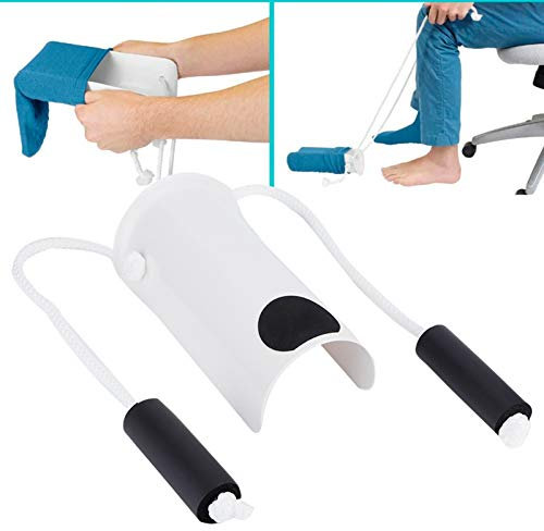 lyrlody Infilacalze Indossare Calze, Aiuta Gli Anziani O Le Persone A Mobilità Ridotta A Indossare Le Calze A Compressione Senza Chinarsi, con Una Maniglia e Corda da 60 cm