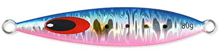 Comcapy Señuelo de Pesca de Jigging Lento Delgado, 60g, 80g, 100g, 150g, Plantilla de Metal, Cebo Duro Artificial de mar Profundo for señuelo de Pesca de mar, 1 ud. (Color : 10, Size : 60g)