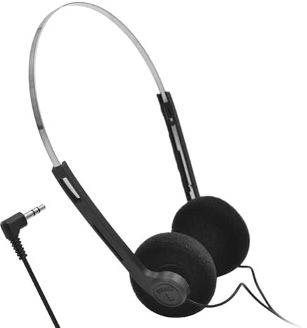 BaotyJie Auriculares de Estilo Retro, Auriculares pequeños Multiusos, Accesorios de fotografía fáciles de Llevar para Correr, Tomar un avión, Entrenamiento, Negro