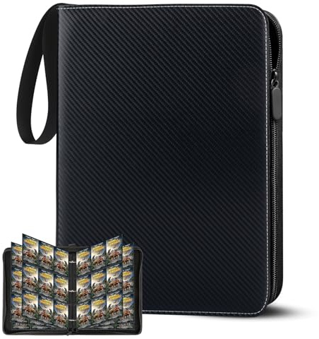 Sammelalbum für Sammelkarten, 30 Seiten 540 Karten Sammelalbum mit Reißverschluss, Tragbar Wasserdicht Karten Heft Groß kompatibel mit Sportkarten, Ninjago, MTG 30 Pcs Seite