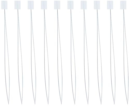 VILLCASE 10 Pièces Enfile-Aiguilles, Enfile Aiguille Couture Main, Longs Enfileurs De Fil De 20 Cm pour Couture Et Perles, DIY Enfile-Fil, Point de Croix Enfile-Aiguilles, White