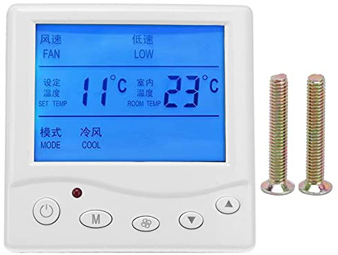 Termostato intelligente Smart Home Termostato intelligente Termostato with LCD Screen Digital Air Conditioner Temperature Controllerper interni per la casa Camera da letto Hall