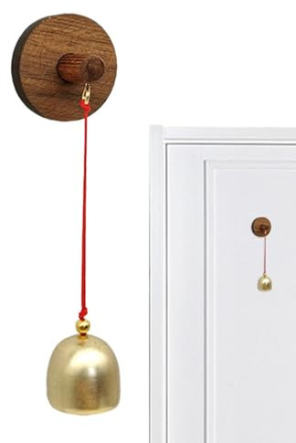 Campana de Comerciantes | Timbre de Madera para Puerta, Timbre Vintage único Autoadhesivo para Apertura de Puerta, Patio Trasero, Restaurante, Pegatina para, Porche y jardín