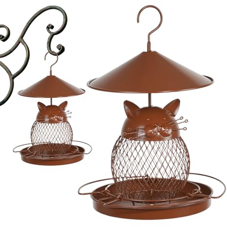 para pájaros a Prueba de Ardillas, de Metal para Exteriores, Resistente a la Intemperie, Resistente a derrames, estación de alimentación para Animales Salvajes, Ventana de