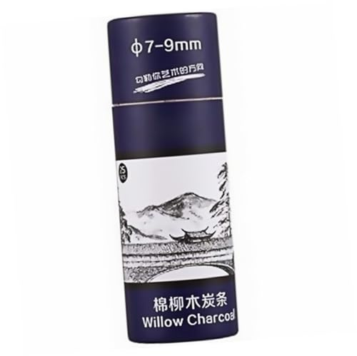 FIXOSHEE 25 pièces 25 pièces 7-9 mm Fusains Crayons de Dessin Esquisse Ombrage Professionnels pour Artistes