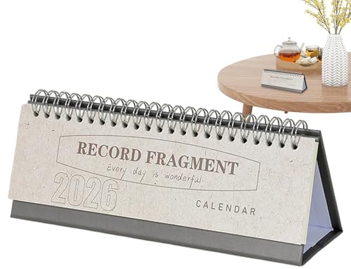 Calendario de escritorio pequeño 2026 – Bloques semanales grandes a rayas | Calendario de escritorio pequeño 2026 – para planificar suministros de oficina en casa, aula, collage, dormitorio