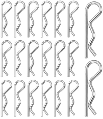 QUARKZMAN 20Pz Perno Di Collegamento A R Clip M2x35mm Perno A Farfalla In Acciaio Inossidabile Clip A Molla Per Rimorchio Tagliaerba Camion RV Macchinari Sistemi Di Blocco Resistente,