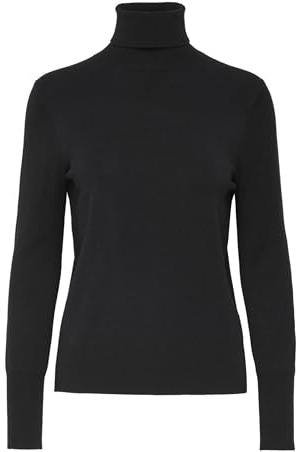 Only Femme Onlvenice L/S Rollneck Pullover Knt Noos Pull col roul , Noir (Black Black), M EU