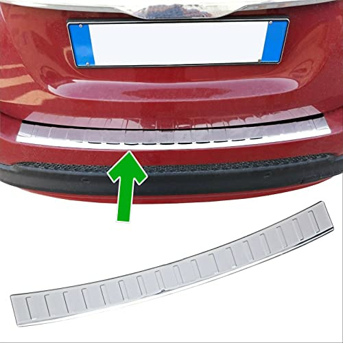 Protezione paraurti posteriore adatta per FIAT 500X | Dal 2014+ in acciaio inox cromato protezione per bordo bagagliaio di carico