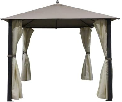 TrendLine Seitenteile für Pavillon Kos 4 TLG. Taupe Sonnenschutz Pavillonzubehör