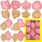 Lot de 8 emporte-pièces en forme de biscuits pour enfants Thanksgiving, feuille d'érable, citrouille, écureuil, maïs, dinde, pignons de pin, fondant, moule à biscuits, moule à biscuits