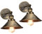 iDEGU 2 piezas Lámpara de Pared Industrial E27 Aplique de Pared de Estilo Edison de Metal con Rotación de 180° Lámpara de Techo Vintage para Dormitorio Sala de Estar Cocina Pasillo, 22cm (2x Bronce)
