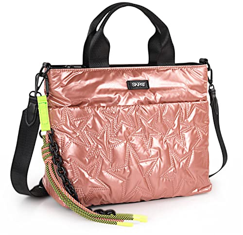 SKPAT - Bolso Mano Mujer Elegante Estilo Moderno Casual Para Ocio - Bolso De Mano De Mujer Pequeño Versátil para Uso Diario y Eventos, Cobre