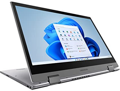 MEDION S14406 35,5 cm (14 Zoll) Full HD Touch Convertible Notebook (Intel Core i5-10210U, 8GB DDR4 RAM, 512GB SSD, USB 3.2 Typ-C, Intel UHD, Win 11 Home)