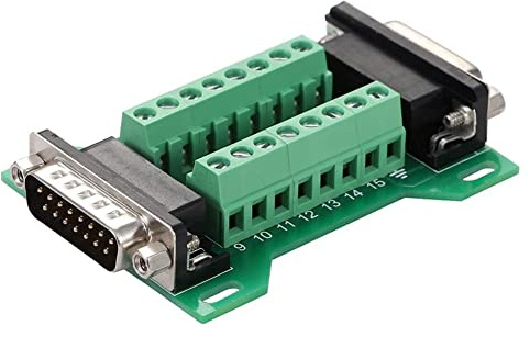 PENGLIN DB15 Stecker auf Buchse Breakout Board, RS232 D-SUB Seriell auf 15 Polige Anschlussklemme Gender Changer Stecker