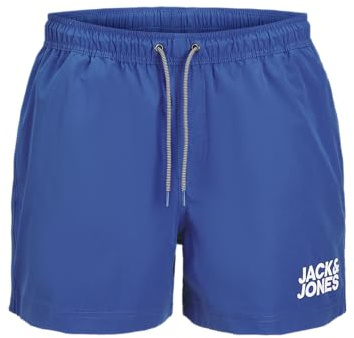 Jack & Jones Short de Bain Jpstbali Jjswimshorts AKM Logo SMU pour Homme, Beaucoup Blue, M