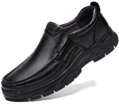 WNUKATO Mocassins pour Hommes Chaussures en Cuir à Usage Professionnel et décontracté 9067