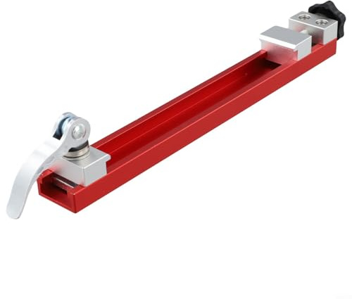 Honseadek Règle réglable pour machine à découper, construction en alliage d'aluminium, largeur de 0 à 300 mm, pince de verrouillage sécurisée, positionnement à un bouton (240 mm)