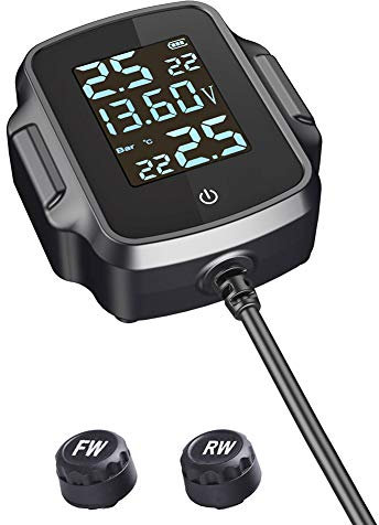 KANUBI Sistema di controllo della pressione degli pneumatici per moto, controllo della pressione dei pneumatici, controllo della pressione dei pneumatici senza fili, controllo della pressione dei