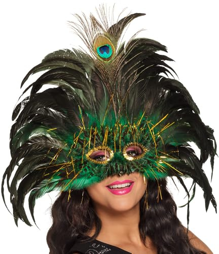 Boland Green Rio Peacock Carnival Eyemask Festival Mardi Gras Masquerade Mask Animal Feathers Dress Up