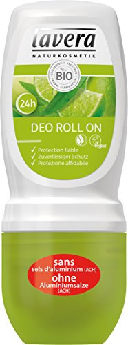 Lavera Deo Roll-on Bio-Limette & Bio-Eisenkraut • Vegan • Naturkosmetik • Bio pflanzliche Inhaltsstoffe • 100% natürlich (50ml)