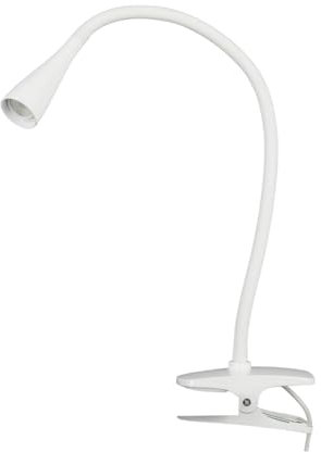 Lindby LED Klemmleuchte 'Baris' (Modern) in Weiß aus Metall u.a. für Arbeitszimmer & Büro (1 flammig,) - Tischlampe, Tischleuchte, Leselampe, Nachttischlampe, Arbeitszimmerleuchte