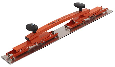 Hand-held flexible sanding board, block Flexisander for sanding curved surfaces with fastening system; vehicle body repairers, shipbuilders, composite and woodworking, cars (33 x 4.5 inches)