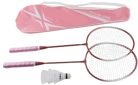 Juego de Raquetas de Bádminton, Diseño Ergonómico y Ligeras, Conjunto de Raquetas con Bolsa de Transporte Incluida para Juegos en el Patio, Parque o Jardín