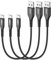 SUNGUY USB C Kabel, 3 Pack 30CM USB auf USB C Kabel, 3A Schnellladekabel USB C für iPhone 16/15 Pro Max Plus, Galaxy S24/S20, Google Pixel 8/8 Pro, Motorola Moto Z Force, LG G7 / V30-Schwarz