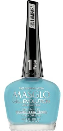 Masglo Gel Evolution Base Crecimiento Activo 13,5mL | Base para Uñas de Secado Extra Rápido | Larga Duración | Paso 1
