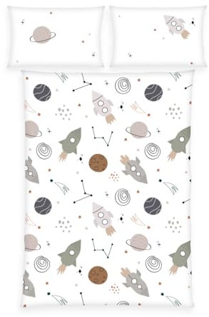 Herding Babybest - Juego de Ropa de Cama de Franela con Funda de Almohada de 40 x 60 cm con Pliegue de Hotel, Funda nórdica de 100 x 135 cm con Cierre de Botones, algodón, Franela