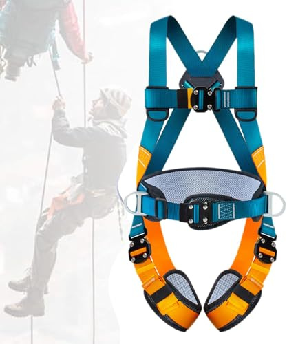 Cintura da arrampicata per alberi - imbracatura di sicurezza per la protezione delle cadute | Imbracatura in richiamo a cinque punti per la costruzione e l'arrampicata, cintura resistente per uomini e