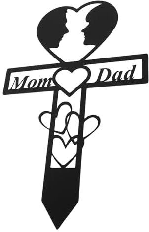 TINEASUR Commemorativo Forma in Metallo Per Lapide Per Targa Tombale in Decorazione Per Cimitero e Per Defunti