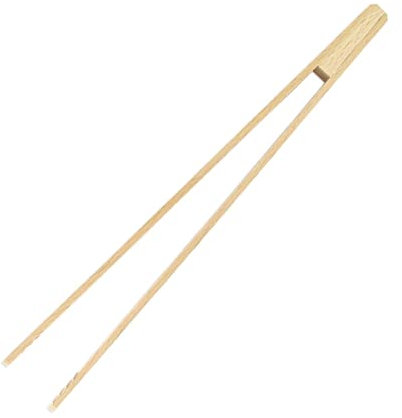 Fackelmann 2355950 - Pinzas de madera para cocina, 30 cm