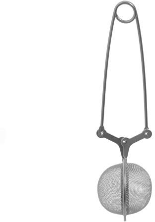 Pince à thé avec filtre en acier inoxydable, 15,5 x 5 x 4 cm