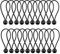 Fodlon Tensor para Lonas, 20pcs Cuerda Elástica Tensores con Bola Tensor de Goma Tensores Profesionales Elástico para Cortinas de Jardín, Pabellones, Tiendas de Campaña, Banner, Carteles, Negro