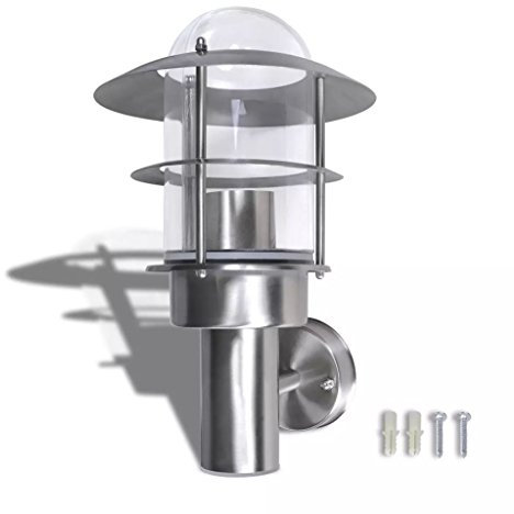 Tidyard Lampada Applique da Parete per Esterno Giardino in Acciaio Inox,Laterna da Parete per Esterno Giardino,Laterna a Muro da Esterno Giardino